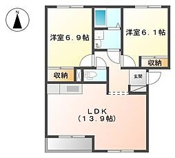 間取図画像 2LDK