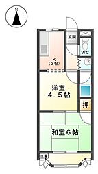 シャンブルクレールＵII 2階