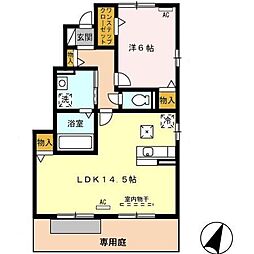 ビーハウス 1LDKの間取図画像