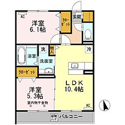 ヴィラ グレンディール 2階/202