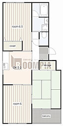 メゾンドアイン 3DKの間取図画像