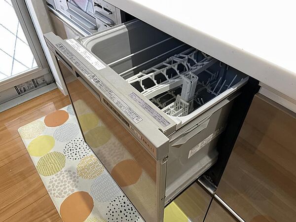 ビルトイン式の食器洗乾燥機付きです。