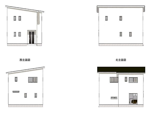 建物参考プラン（立面図）※建築条件付き土地ではありません。