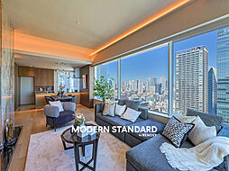 クレストプライムタワー芝 3510 3LDKのリビング/ダイニング