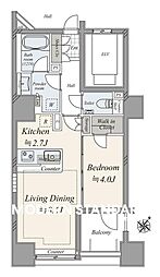 LivioRAISON日本橋浜町 1LDKの間取図画像