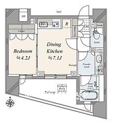 シティハウス代々木 1DKの間取図画像