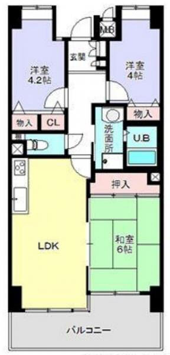 ライオンズマンション新大阪第6(3LDK) 9階の間取り