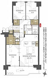 間取図画像 3LDK