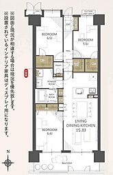 セルヴィオ3番館 3LDKの間取図画像