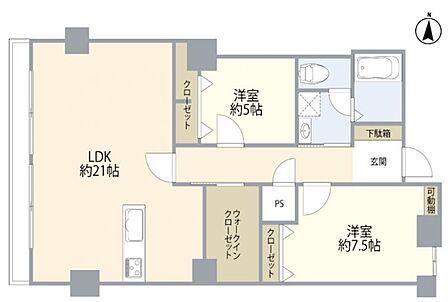 2LDK 間取り
