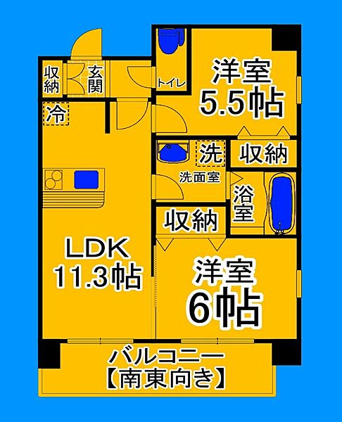 画像2:角部屋で窓が多く明るいお部屋！