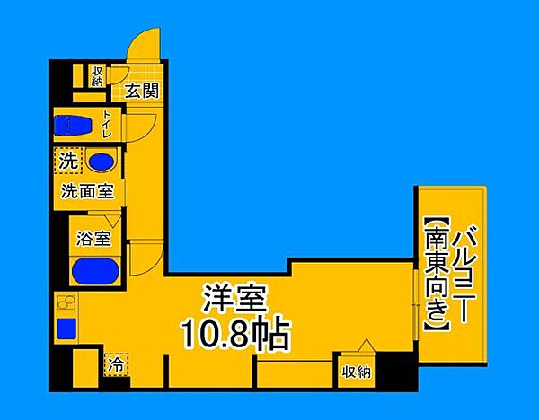 画像2:10.8帖の広い洋室のある間取り！