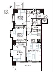モナーク碑文谷 3LDKの間取図画像