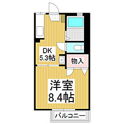 にれの木 1DKの間取図画像