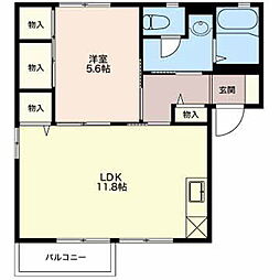 フレグランス西軽井沢N 1LDKの間取図画像