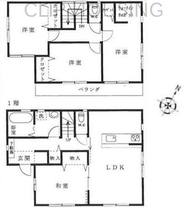 八王子市犬目町 中古戸建(4LDK)の間取り