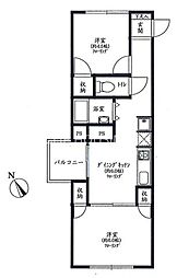 豊田第三コーポラス 2DKの間取り