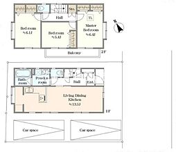昭島市郷地町　中古戸建 3LDKの間取り