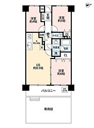 京王橋本パーク・ホームズ弐番館 3LDKの間取図画像