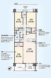 レ・ジェイド豊田マスターヒルズ 3LDKの間取図画像