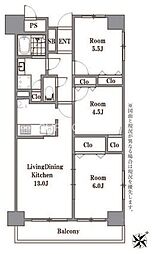 カサヴェール八王子 3LDKの間取図画像