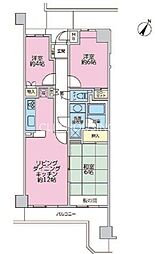 ロイヤルステージ相模原番田 3LDKの間取図画像