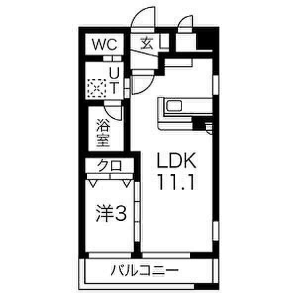 アルファパル大喜新町 503｜愛知県名古屋市瑞穂区大喜新町１丁目(賃貸マンション1LDK・5階・33.44㎡)の写真 その2