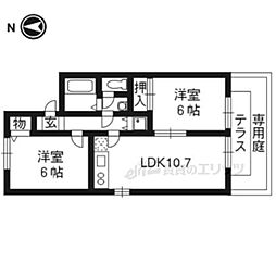 コーポラス村田 2階2LDKの間取り