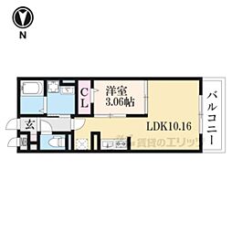 Ｄ−ｒｏｏｍ　Ｍ−ｆｉｖｅ 2階1LDKの間取り