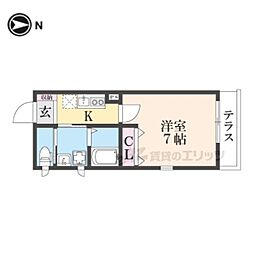 仮）サングラン北浜 1階1Kの間取り