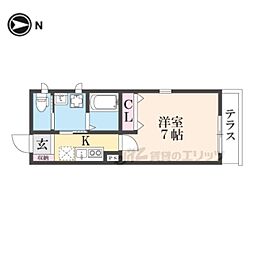 仮）サングラン北浜 1階1Kの間取り