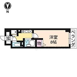 アルデール・Ｂ 4階1Kの間取り