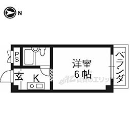 メゾン・キク ワンルームの間取図画像
