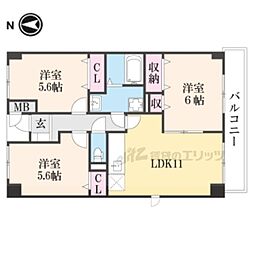 ボワ・シャトレー 3LDKの間取図画像