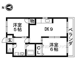 アンボワーズ31 2DKの間取図画像