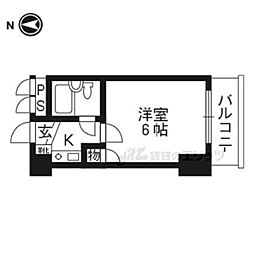 クリサンティヒル山田川 1Kの間取図画像