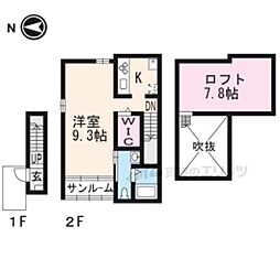 リバーサイド・メゾン 1Kの間取図画像