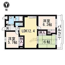 レオ.中臣 3LDKの間取図画像