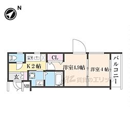 MJC京都EsTRUTH 2Kの間取図画像