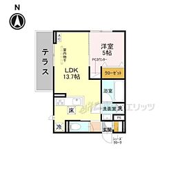 ノースガーデンM 1LDKの間取図画像