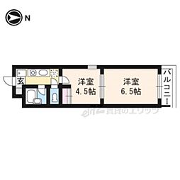エレガンス東寺 2Kの間取図画像