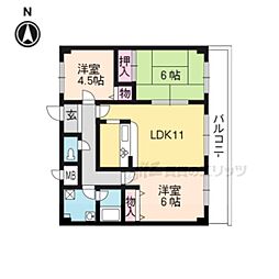 ルミエール森東 3LDKの間取図画像