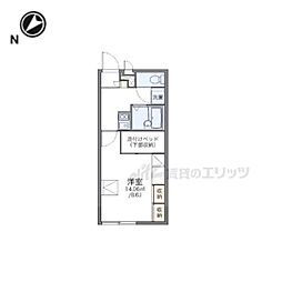 レオパレス健 1Kの間取図画像