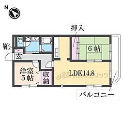 ローゼンハウス 2LDKの間取図画像