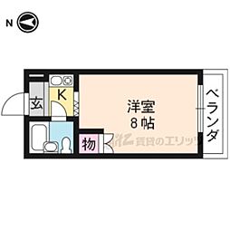 レジデンス・タイコー 1Kの間取図画像