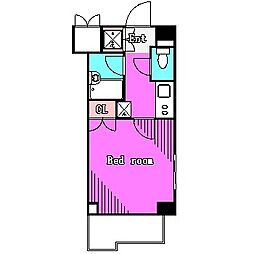 ルーブル南品川 1Kの間取図画像