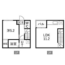 fluke i-terrace 1LDKの間取図画像