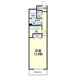 ゆず板屋 1Kの間取図画像