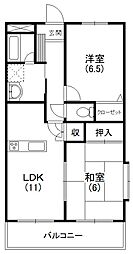 フェリス南平 2LDKの間取図画像