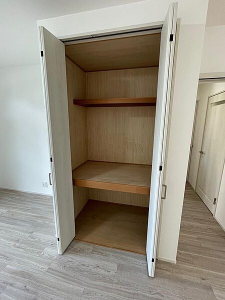 リビング収納。1階は建具も全て新調しております。